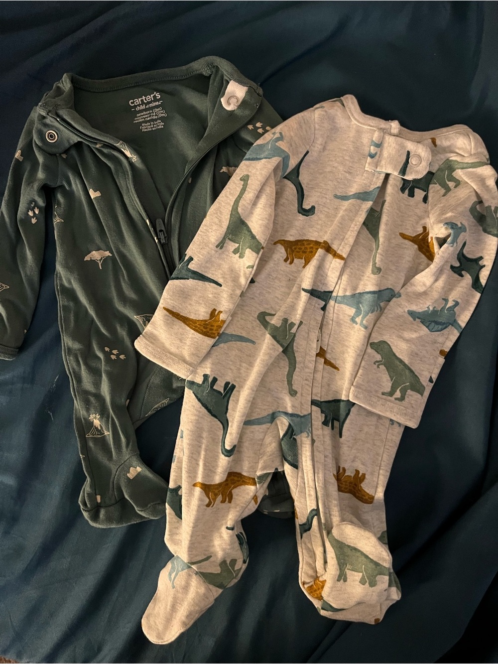 Carter's Dino Sleep Sacks in Green and Gray